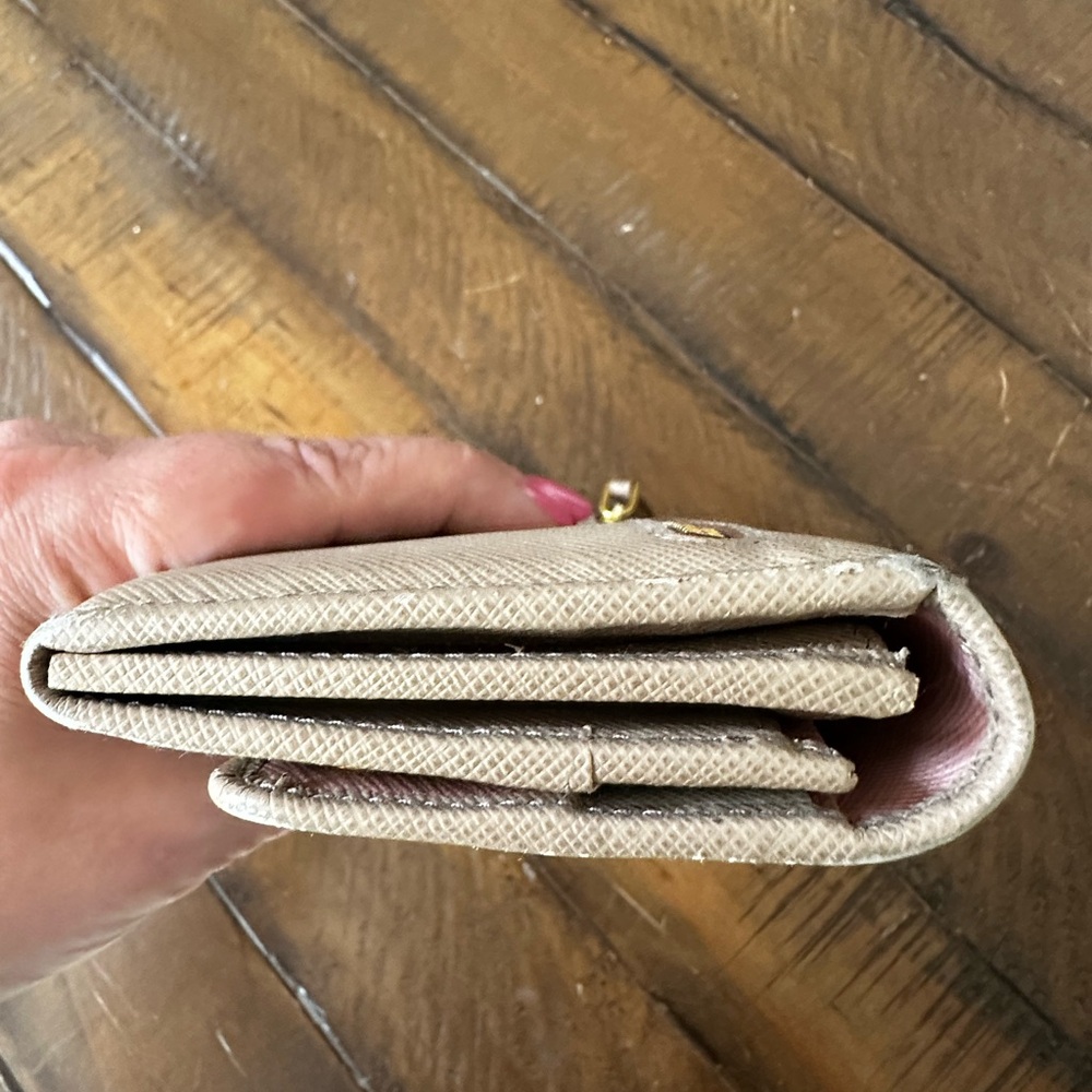 Prada Beige Saffiano Continental Wallet - Picture 14 of 16